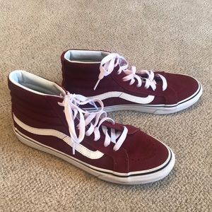 Maroon High Top Vans